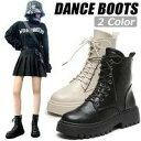 ダンスシューズ 女の子 ダンス ブーツ レディース ダンスブーツ ヒップホップ キッズ 大人 編み上げ ミドル丈 韓国 アイドル k-pop ショートブーツ 厚底 黒 白 ジュニア 女子 ダンス靴 軽量 発表会 ヒップホップ ローヒール ジャズ 子供ブーツ チアダンス 靴 練習 疲れない