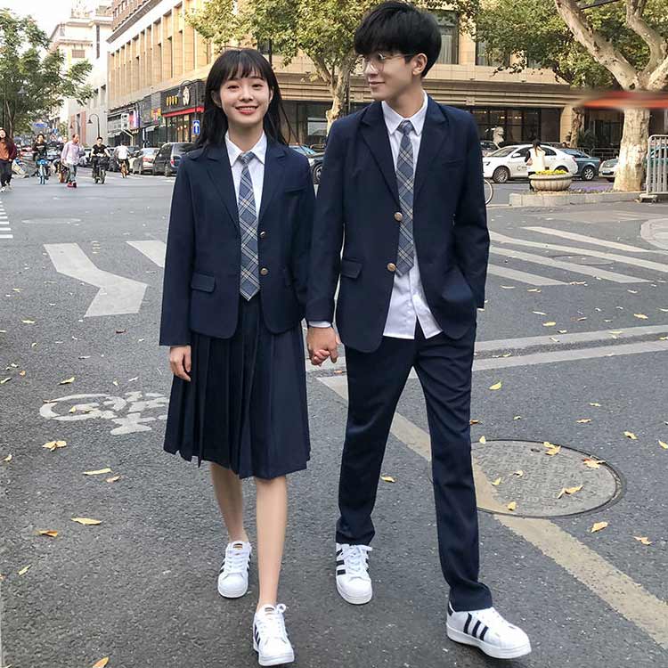 女子＆男子スクール制服 ブレザー フォーマルスーツ 入学式スーツ 4点セット 無地 春秋冬 ブレザー 学生服 jk 男子高生 女子高生 中学生 スクールスーツ 学生制服 高校生制服 入学式/文化祭/卒業式/発表会 コスプレ制服 大きいサイズ