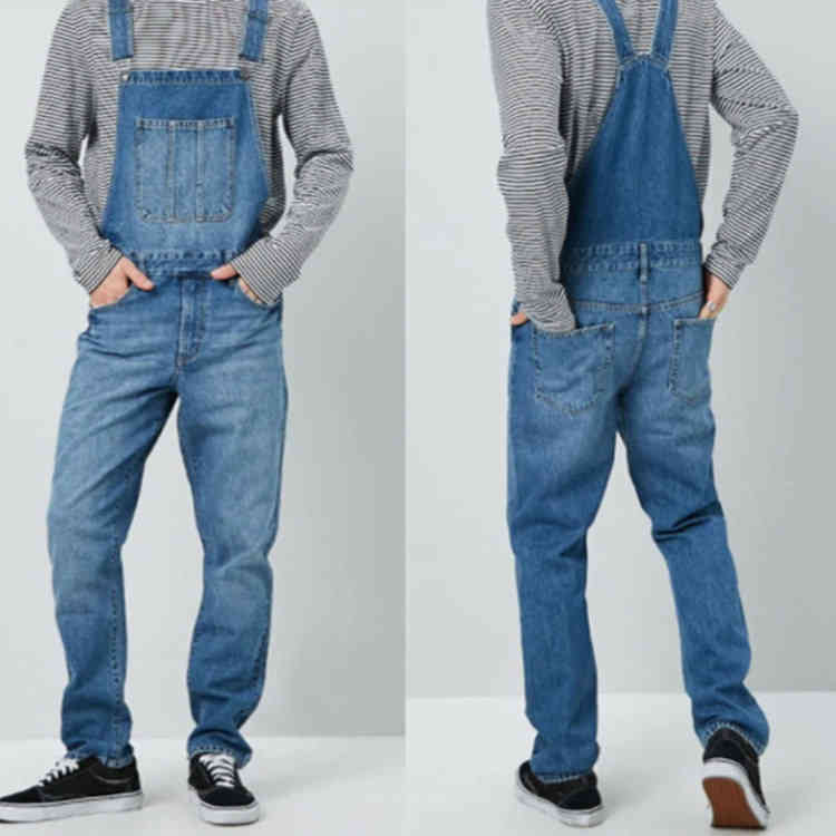 サロペットパンツ メンズ ダメージ加工 オーバーオール 重ね着 ゆったり オールインワン レイヤード デニム 秋 夏 春