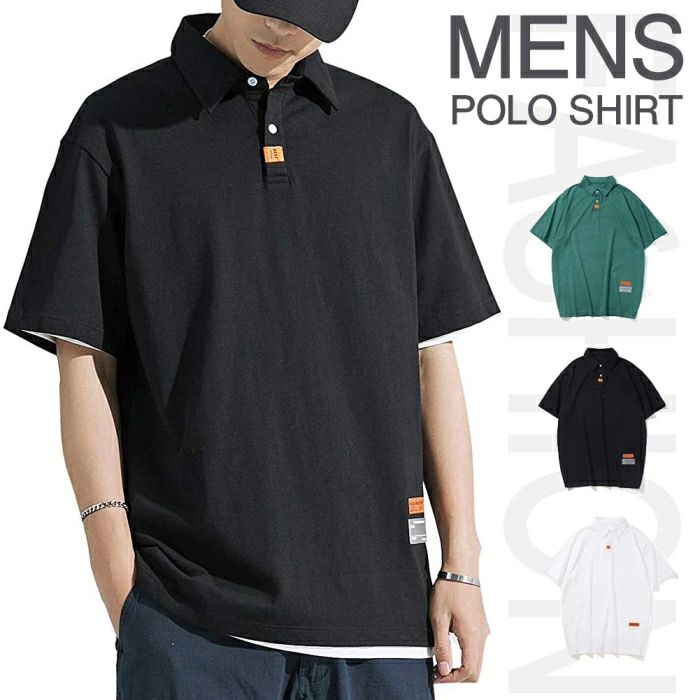 ポロシャツ 半袖 メンズ Tシャツ おしゃれ カットソー トップス 夏服 綿 無地 スポーツ ウェア ゴルフウェア メンズ ポロシャツ 大きいサイズ