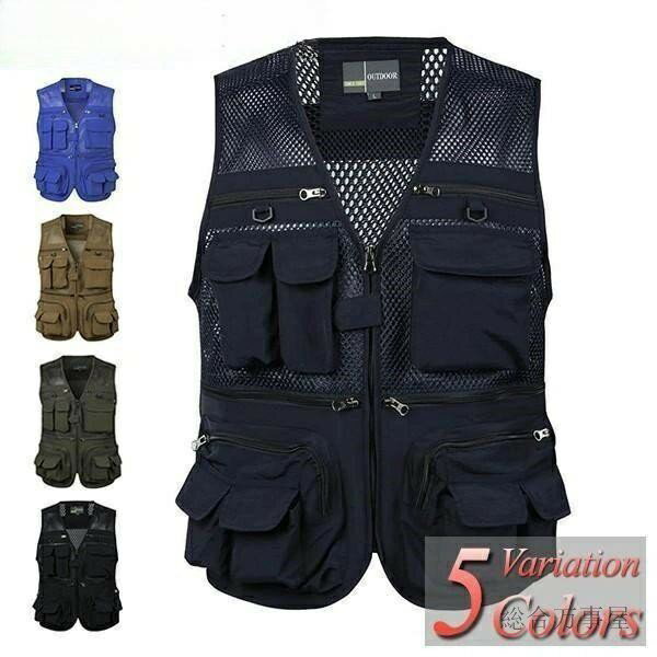 ベスト メンズ メッシュ 春 夏 秋 大きいサイズ 5L 6L カジュアル アウトドア キャンプ 釣り 40代 50代