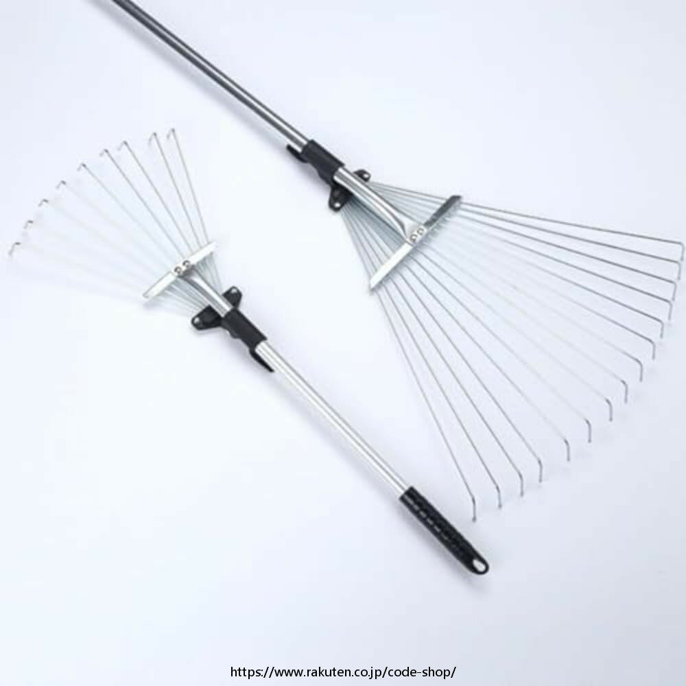 熊手 レーキ 伸縮式落ち葉 伸縮 折りたたみ葉 無臭 無毒 ガーデンツール アルミ パイプ柄 園芸 雑草 調..