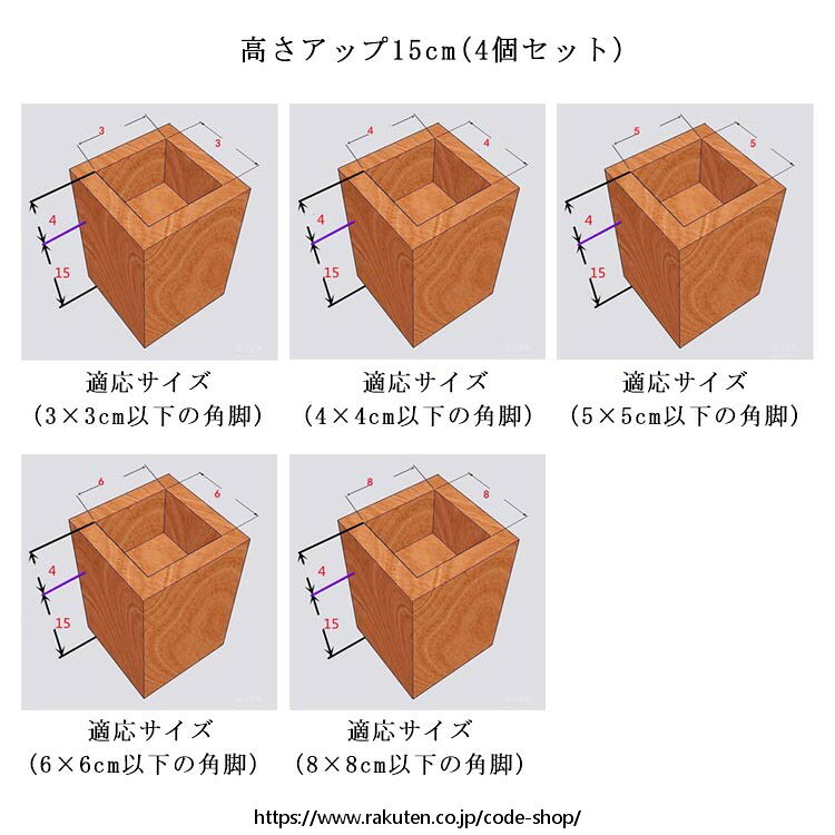 継足 継足し 底上げ 高さ調整 継脚 つぎあし ベッド テーブル 延長 つぎ足 こたつ...