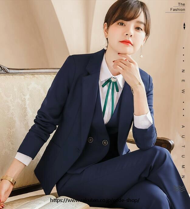 洗えるスーツ「4点セット」 レディース 着痩せ OL 通勤 フォーマル 卒業式 結婚式 二次会女性 20代30代40代50代 成人式 ジャケット+パンツ+ベスト+長袖シャツ ビジネス S/M/L/XL/2XL/3XL/4XL パンツスーツ カジュアル 大人気 フォマール 大きいサイズ ベスト付き