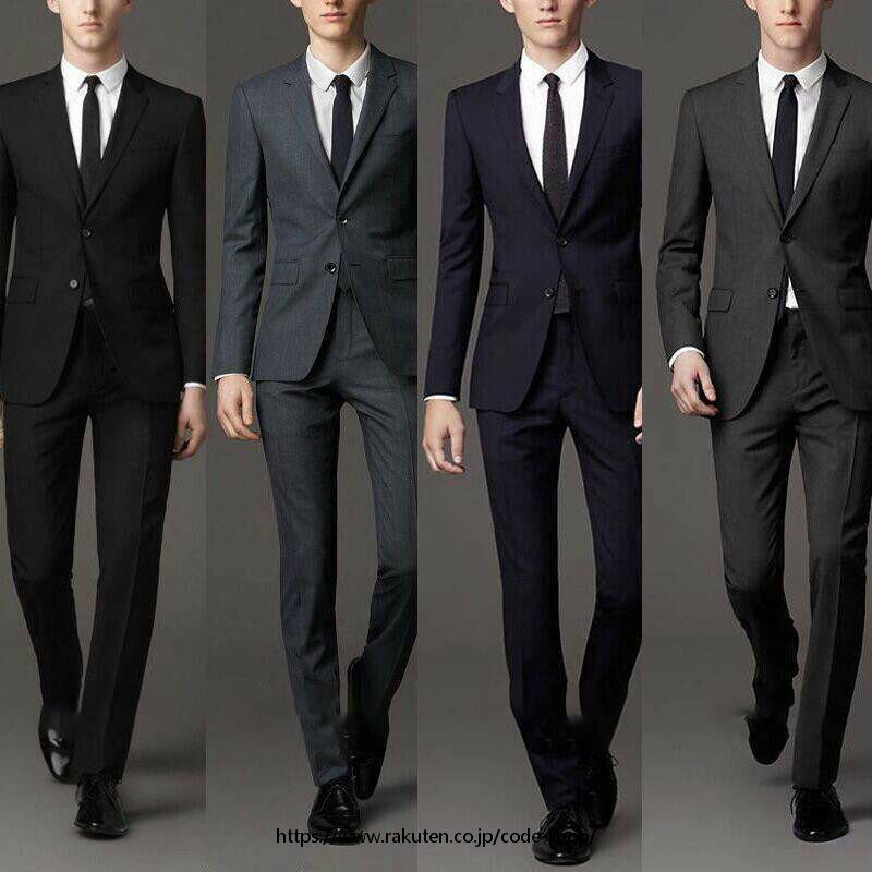 メンズ ブレザー セットアップ フォーマル リクルートスーツ 2つボタン 2点セット ジャケット+パンツ パーティー 結婚式 軽くて涼しい クールビズ スーツ ...