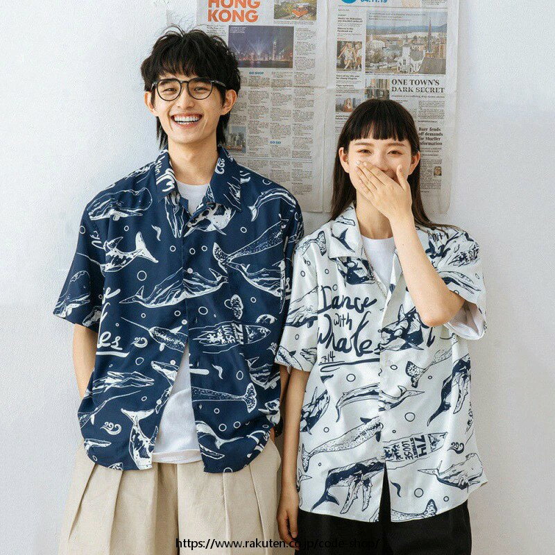 大きい 花柄 アロハシャツ メンズ 半袖シャツ レディース 開襟シャツ メンズ 夏服 カップル シャツ お兄系 柄シャツ 総柄 花柄 シャツ ..