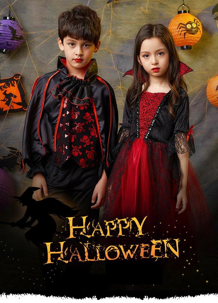 ハロウィン 衣装 バンパイア 悪魔 吸血鬼 キッズ 子供用 コスチューム コスプレ 時代劇 ジュニア 仮装 ..