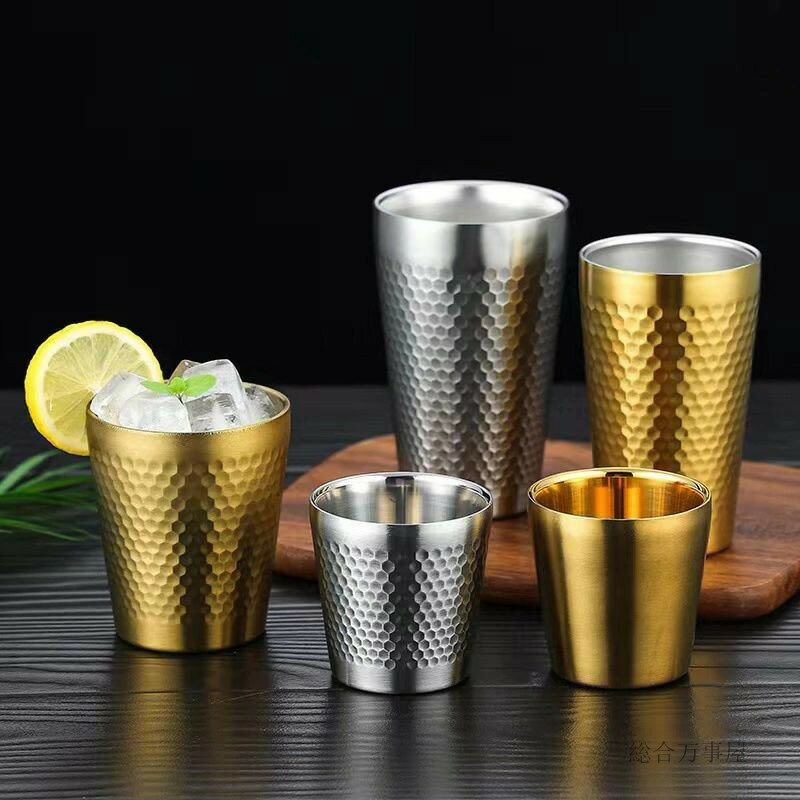 ステンレスカップ タンブラー ステンレス 真空断熱 二重構造 5個セット SUS304 冷温両用 ビールカップ 2