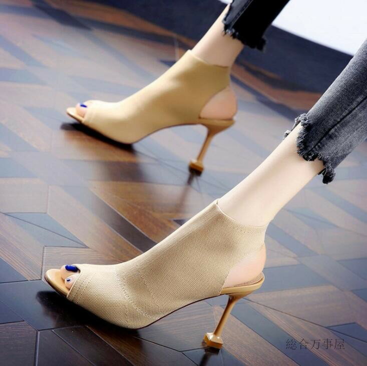 サマーブーツ 夏 ブーツ ニットブーツ ソックスブーツ ブーティー ブーツサンダル ハイヒールブーツ レディース 大人 疲れない 歩きやすい