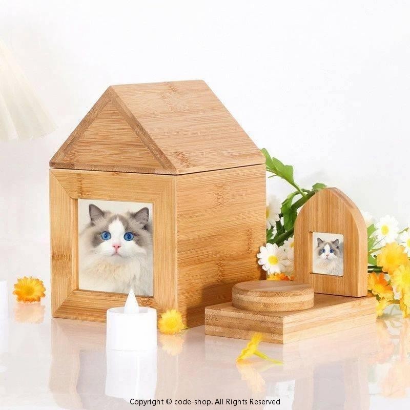 ペット 仏壇 猫犬メモリアルボックス ペット供養 お家型 ペット用仏壇 セット 小さ...