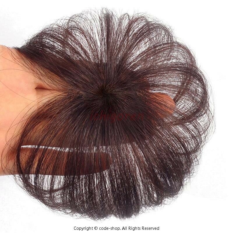 ウィッグ 部分ウィッグ 自然 総手植え つむじ 分け目 人毛100% トップピース かつら ショート 頭頂部 ..