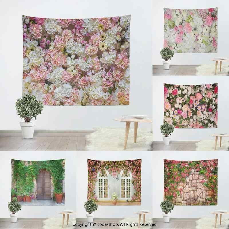 タペストリー ボヘミアン 高画質 鮮やかな花柄 ウォールデコレーション 壁面装飾 ライブ配信 背景布 ウェブ会議 寝室 リビング 子供部屋 書斎 店舗 カントリー ナチュラル 起毛素材