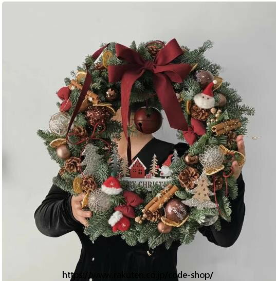 クリスマスリース クリスマスオーナメント ペンダント サンタクロース シーンペンダントクリスマスツリーペンダント ツリー ク リスマス用品 花輪掛け クリスマス雑貨 飾り装飾祝日の装い38CM 50CM玄関 部屋 ドア おしゃれ かわいい 手作り 北欧 モダン シック 壁掛け造花