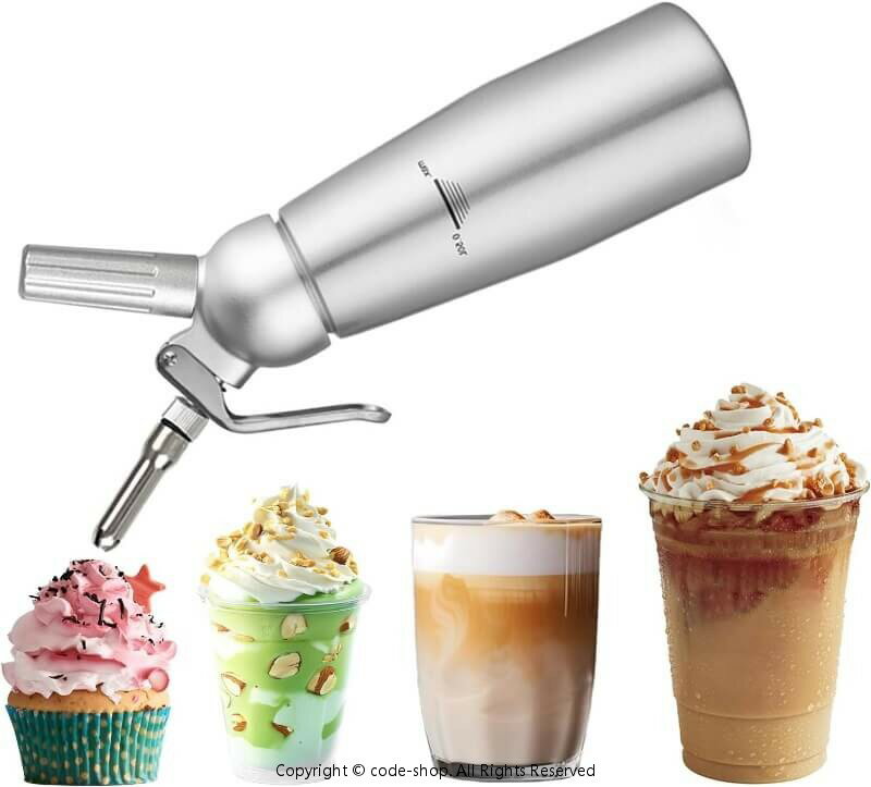 ススーパークリーム 泡立て器 携帯式 500ml 1000ml 生クリーム 口金 機 ング デザートツール ミルクフ..