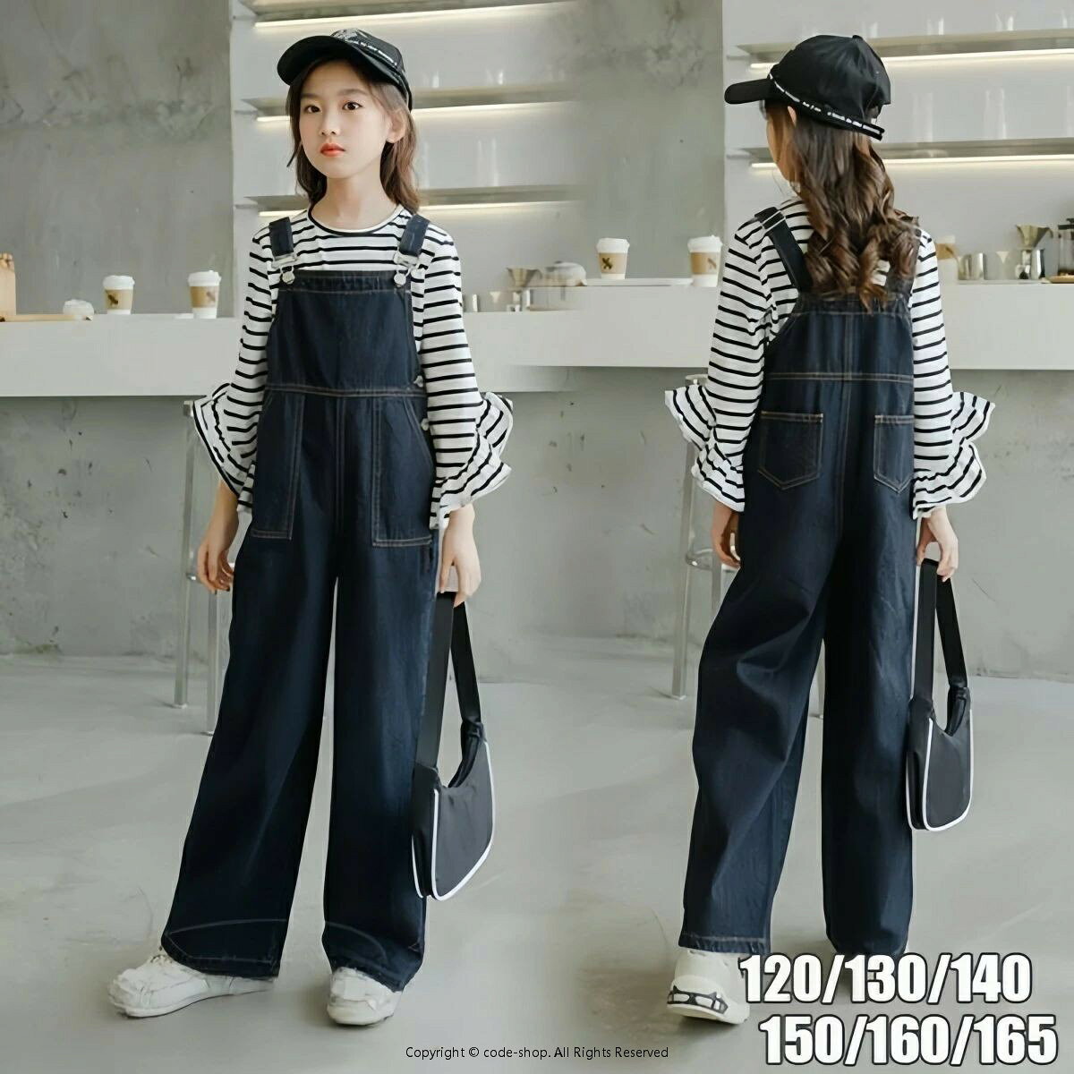● 商品名 子供 サロペット 女の子 デニム パンツ 通学 カジュアル パンツ ● 生産国 中国 ● サイズ 120cm 着丈88cm　ウエスト69cm 130cm 着丈95cm　ウエスト73cm 140cm 着丈102cm　ウエスト77cm 150cm 着丈109cm　ウエスト81cm 160cm 着丈116cm　ウエスト86cm 165cm 着丈120cm　ウエスト91cm ※サイズ詳細等の測り方はスタッフ間で統一、徹底はしておりますが、若干の誤差がある場合がございます。●注意事項 ※漂白剤の使用はお避け下さい。 ※濃色の商品は洗濯の際色落ちすることがございます。 ※生地の特性により濡れて摩擦すると移染することがあります。この場合もすぐ水洗いしてください。※ご注文が集中した場合、倉庫の混雑等により、発送が遅れる場合がございます。 ※モニターや環境により、色の見え方が実際の商品と異なる場合がございます。