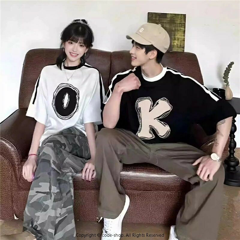 樂天商城 - カップル ペア tシャツ 高級 プリント カジュアル トップス 夏 学生 ゆったり 男女兼用 半袖 ペアルック 春夏 服 メンズ レディース 可愛い お揃い プレゼント 夫婦 おもしろ 友達 ギフト