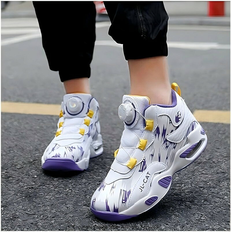 バスケットシューズ キッズ バッシュ ジュニア ハイカット スニーカー 男の子 女の...
