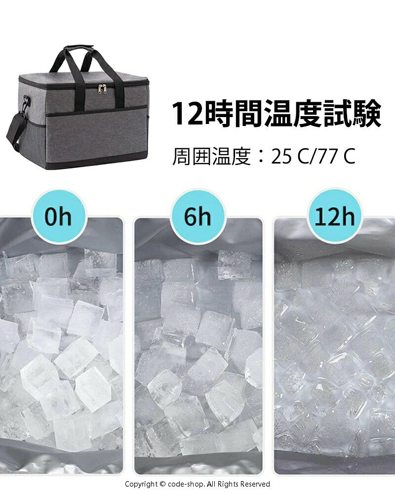 保温バッグ 保冷バッグ 35L クーラーボックス クーラーバッグ おしゃれ 折りたたみ BOX 大きい 軽量 保冷 保温 運動会 テーブル ピクニック キャンプ用品 ロールテーブル BBQ アルミ 用品 釣り ソフトクーラー バーベキュー 大容量 code-shop-10025248 ソウゴウバンジヤ サンプル画像3