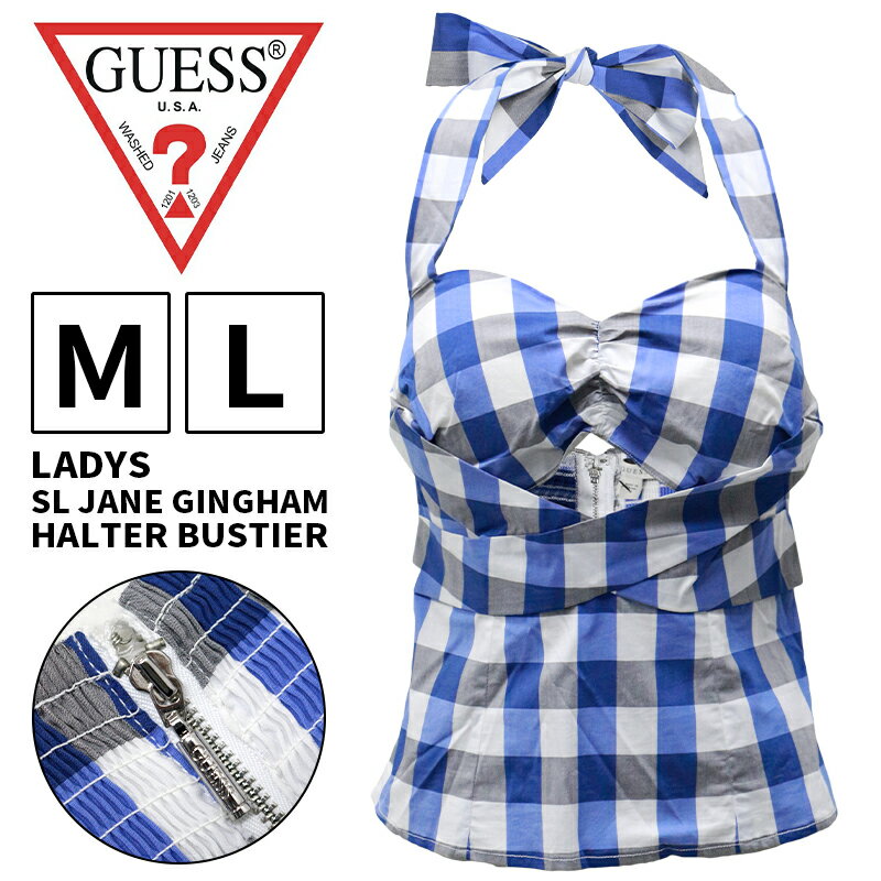 ゲス レディース トップス カジュアル GUESS W62H56W7F90 ビスチェ SL JANE GINGHAM HALTER |