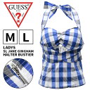 ゲス レディース トップス カジュアル GUESS W62H56W7F90 ビスチェ SL JANE GINGHAM HALTER | その1