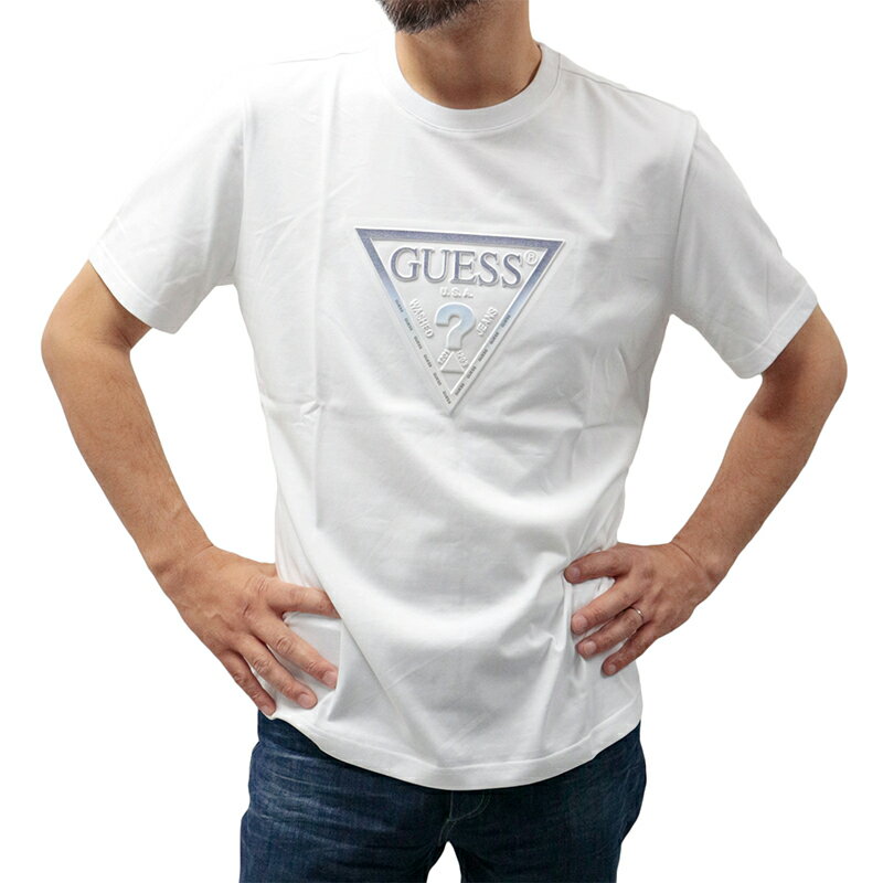 N | ゲス メンズ トップス カジュアル GUESS MN2K8406K 半袖 Tシャツ エンボス ライアングル ロゴ |