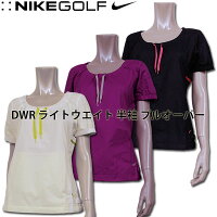 ナイキ ゴルフウェア レディース ウエア 426223 NIKE DWR ライト ウエイト 半袖 プルオーバー ｜ ナイキゴルフ ブランド ゴルフ ウェア プルオーバーシャツ 撥水 黒 白 ゴルフウエア ウィメンズ 軽量 ドローコード スポーツ 大きいサイズ おしゃれ かわいい 大きい シャツ