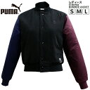 プーマ レディース トップス PUMA 572240 STRIPED BOMBER JACKET | ブランド スポーツ バスケ ブルゾン MA-1 フライト ジャンパー カジュアル シンプル 無地 ロゴ 春 秋 ブラック 長袖 黒 バスケット puma ボンバー ジャケット 冬 防寒 中綿 キルティング ショート丈 その1