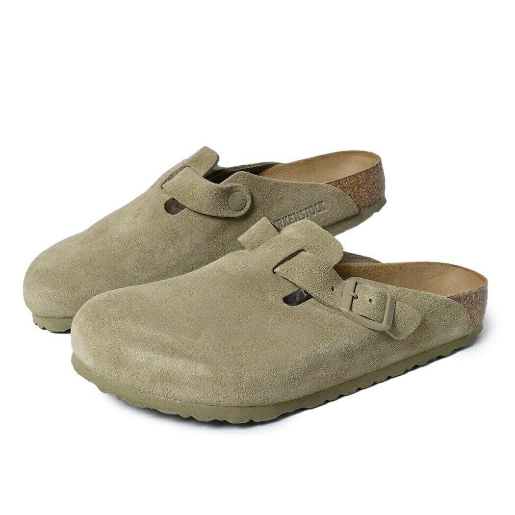BIRKENSTOCK ビルケンシュトック ボストン スエード サンダル BOSTON SUEDE ( REGULAR FIT ) Faded Khaki カーキ 1025788