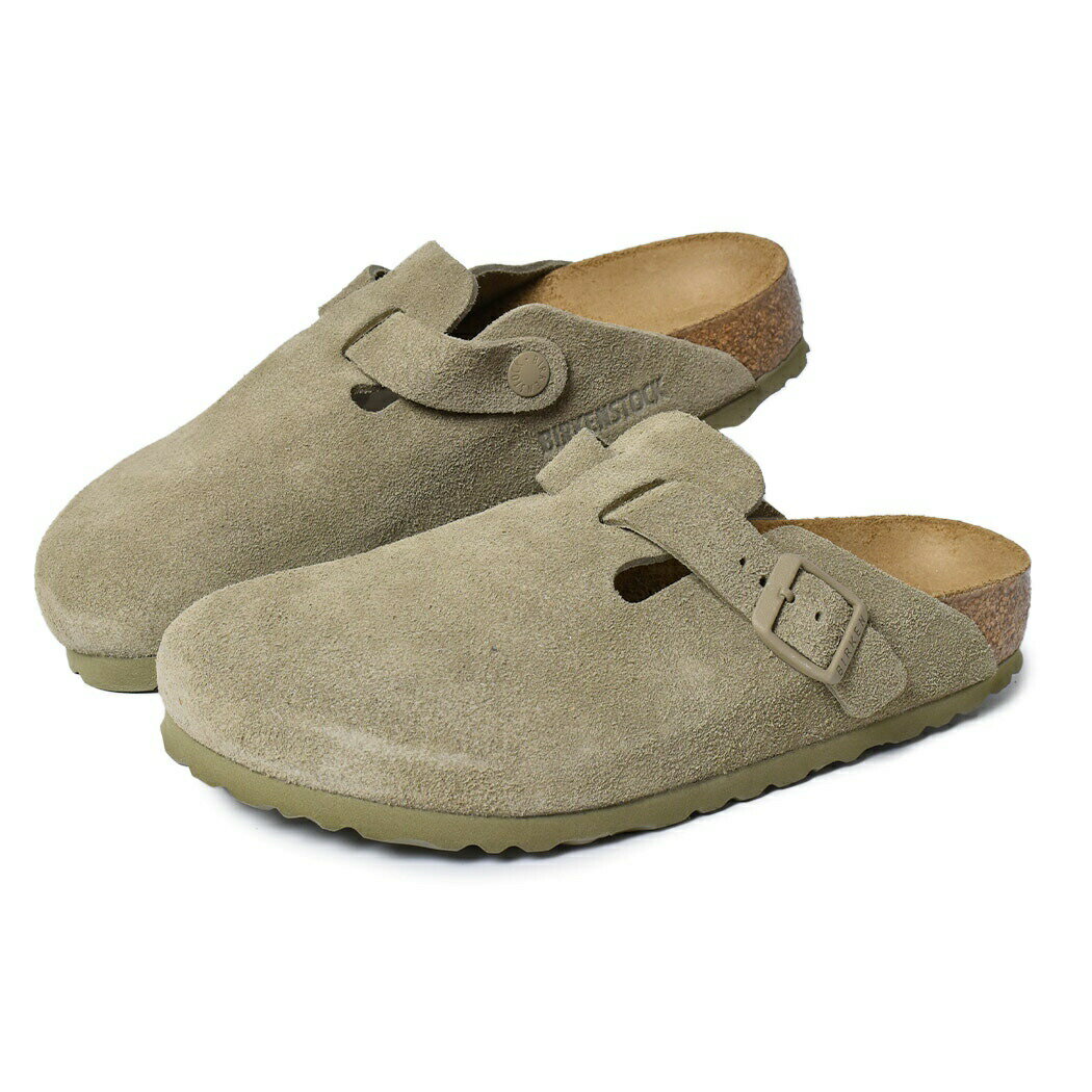 BIRKENSTOCK ビルケンシュトック ボストン スエード BOSTON SUEDE ( NARROW FIT ) Faded Khaki レディース サンダル カーキ 1025844