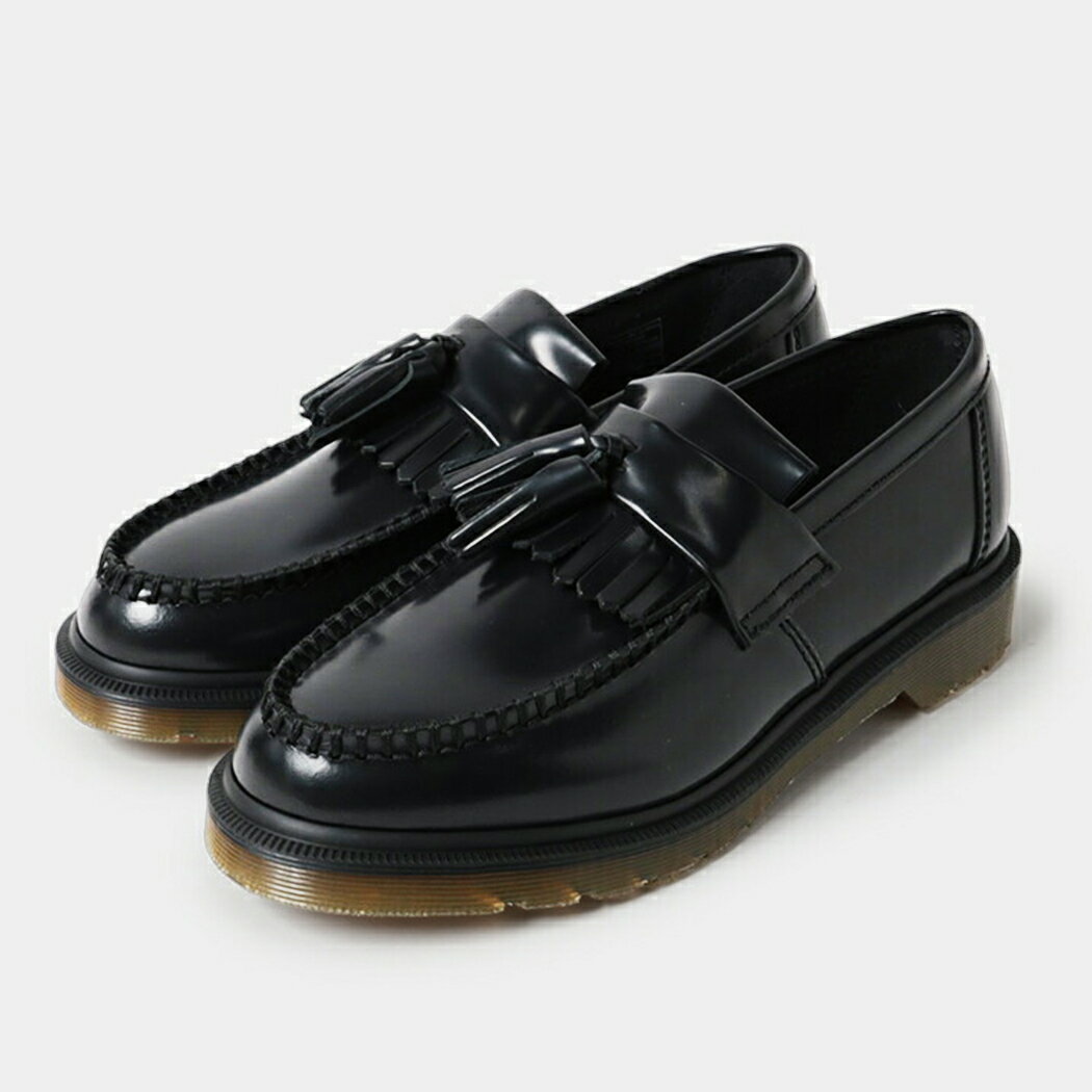 Dr.Martens ドクターマーチン アドリアン レザー ローファー シューズ ADRIAN BLACK ( 厚底 黒 タッセ..