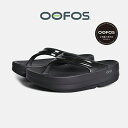 【15時までのご注文で即日発送!!】OOFOS ウーフォス サンダル OOmega ウーメガ BLACK 厚底 SANDAL スライド トング 黒 ブラック リカバリー ビーチサンダル かわいい レディース 2000440050211 【 国内正規品 】