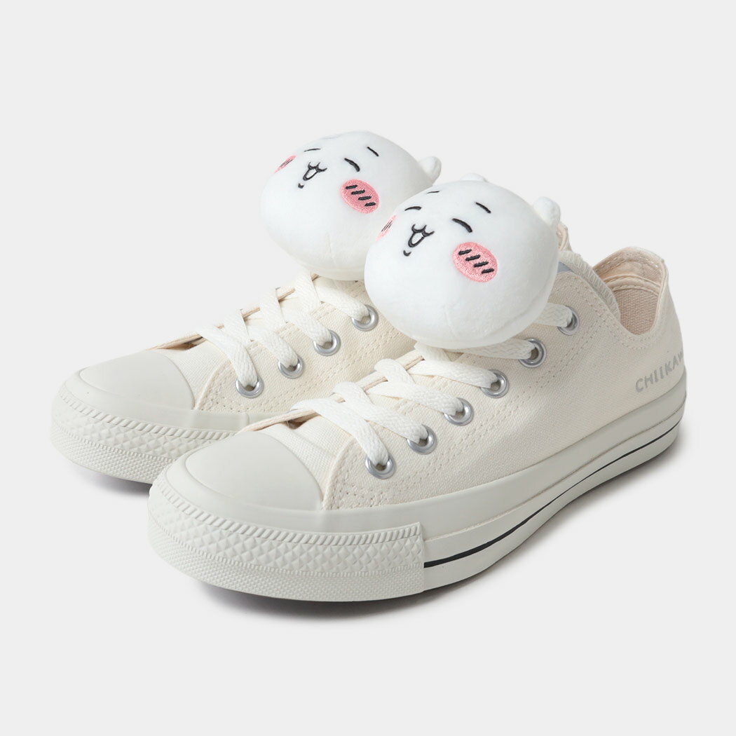 CONVERSE コンバース ちいかわ オールスター スニーカー ALL STAR MC OX / CHIIKAWA WHITE ( コラボ グッズ ぬいぐるみ かわいい 白 ホワイト ハチワレ うさぎ レディース 31314170 )