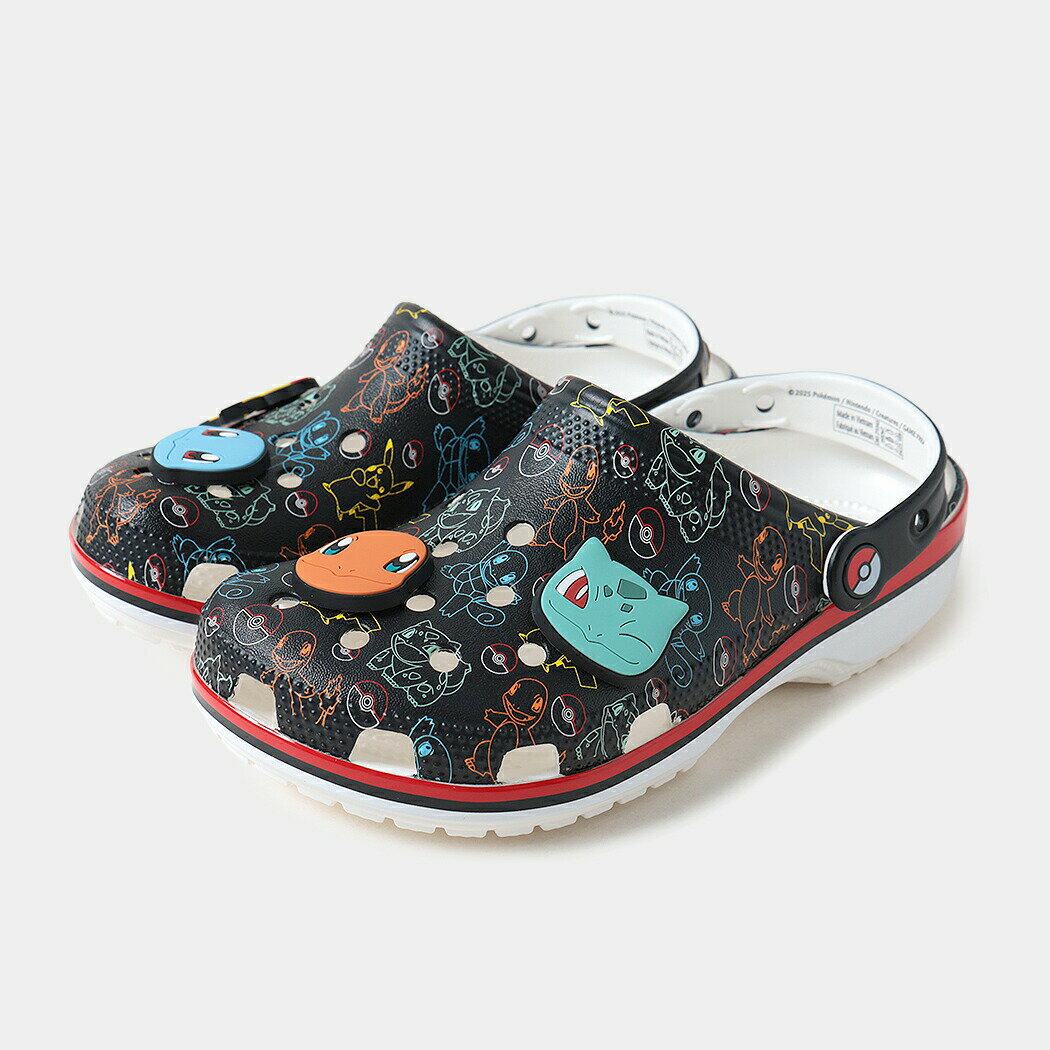 CROCS クロックス クラシック クロッグ ポケモン レディース サンダル POKEMON PRINT CLASSIC CLOG ( 国内正規品 マルチ グッズ ポケモン キッズ レディース 211343-90H )の商品画像