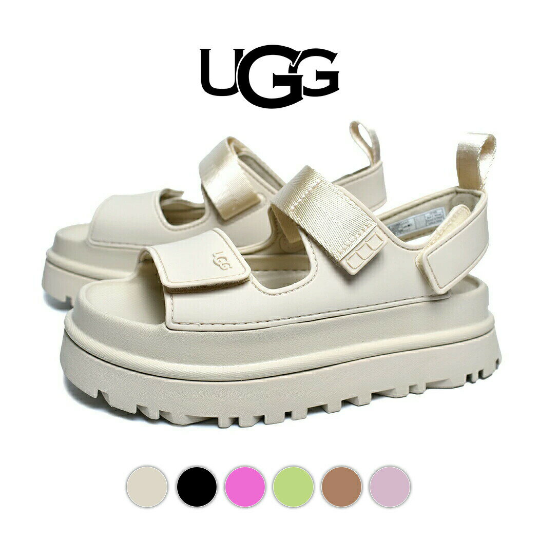 UGG W GOLDENGLOW BLACK SEA SALT BROWN CTRP MGS BAY FOG アグ ウィメンズ ゴールデングロウ サンダル スライド レディース ( 黒 ベージュ 白 茶 緑 ピンク サンダル 厚底 レディース 1152685 )