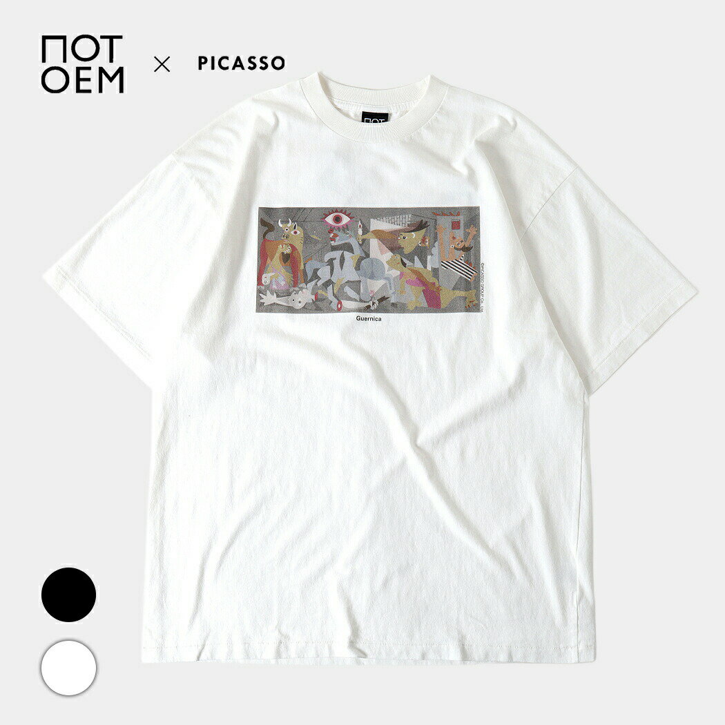 【1000円OFFクーポン配布中！！】NOT OEM ノット オーイーエム ピカソ ゲルニカ Tシャツ TEE Picasso Guernica Tee BLACK WHITE ( メンズ レディース 白 黒 カットソー NOT-3 NOT-1 )