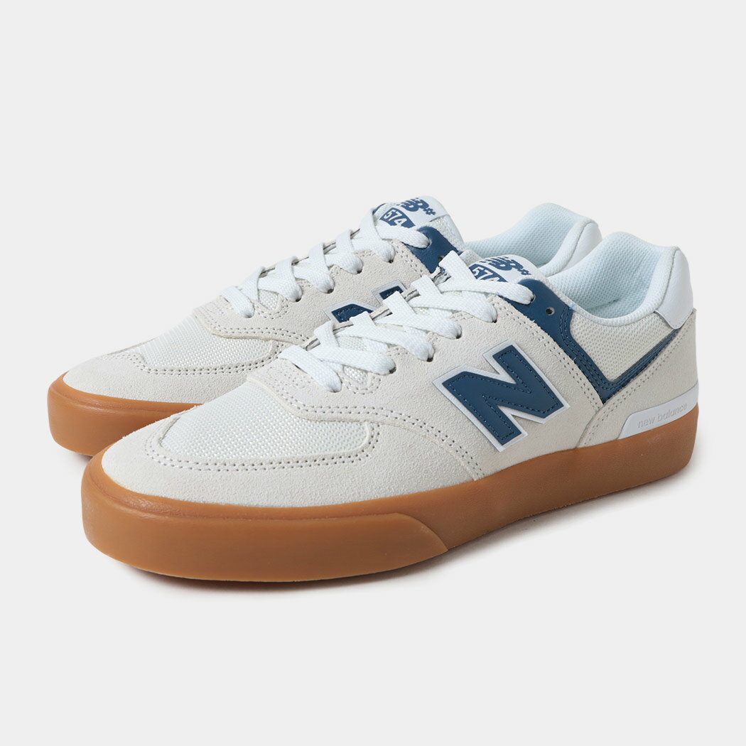 海外限定 NEW BALANCE ニューバランス ヌメリック 574 スニーカー NM574VRU WHITE/BLUE ( ホワイト 白 ブルー 青 SKATE スケート メンズ )