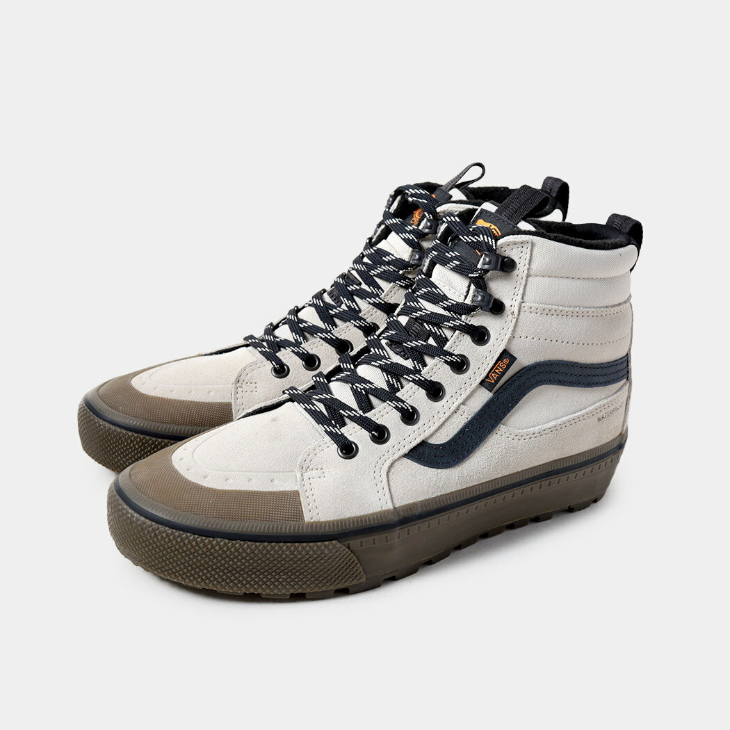 VANS ヴァンズ Mte スケートハイ スニーカー Sk8-Hi Waterproof Insulated OATMEAL/BLACK ( スケハイ 白 メンズ バンズ 撥水 断熱 VN000DAQZO2 )