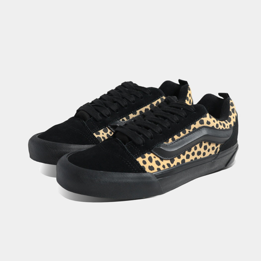 VANS ヴァンズ KNU SKOOL ニュースクール スニーカー DALMATIAN/BLACK ( ダルメシアン レオパード アニマル ボリューム ブラック 黒 メンズ スケート SKATE バンズ 総柄 VN000D6ZEZI )
