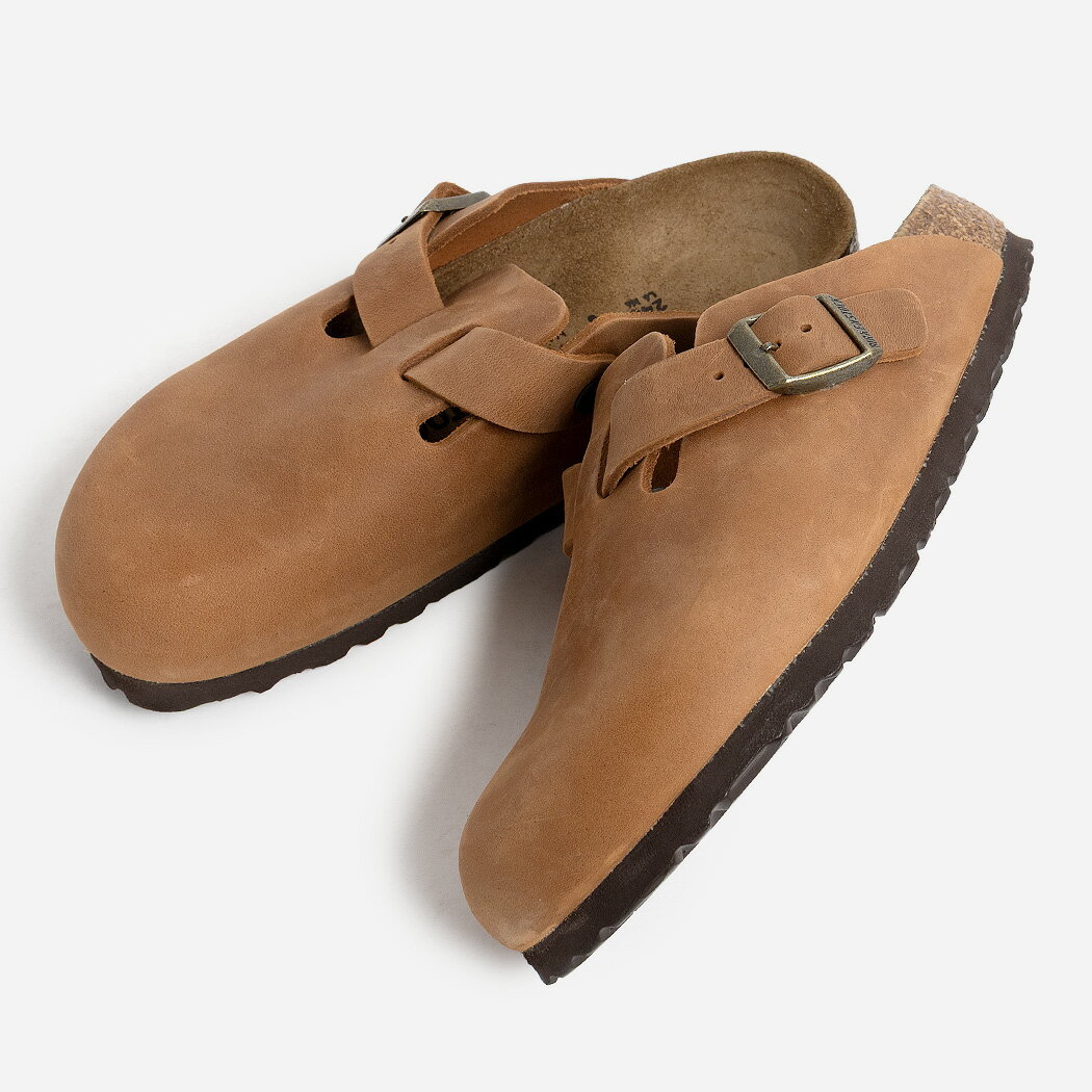 BIRKENSTOCK BOSTON REGULAR FIT COGNAC ビルケンシュトック ボストン サンダル ミュール ( ブラウン 茶色 メンズ スエード レザー レギュラー幅 1028179 )