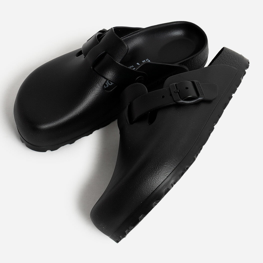 BIRKENSTOCK BOSTON REGULAR FIT BLACK ビルケンシュトック ボストン サンダル ミュール ( ブラック 黒 メンズ スエード レザー レギュラー幅 1002314 )