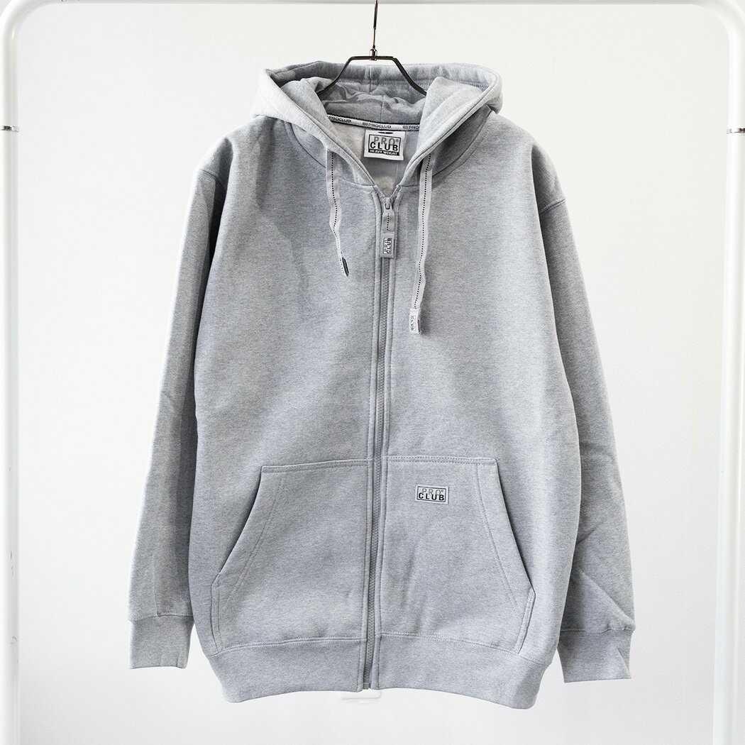 PRO CLUB �ץ������ �ѡ����� �ա��ǥ��� HEAVYWEIGHT FULL ZIP FLEECE HOODIE BLACK GRAY �إӡ��������� ...