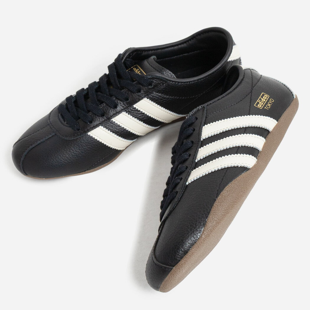 【楽天大感謝祭!!限定クーポン配布中！】adidas アディダス TOKYO W トーキョー 薄底 スニーカー CORE BLACK/OFF WHITE ( 東京 ブラック 黒 レディース レザースニーカー クラシック シティシリーズ JQ0598 )