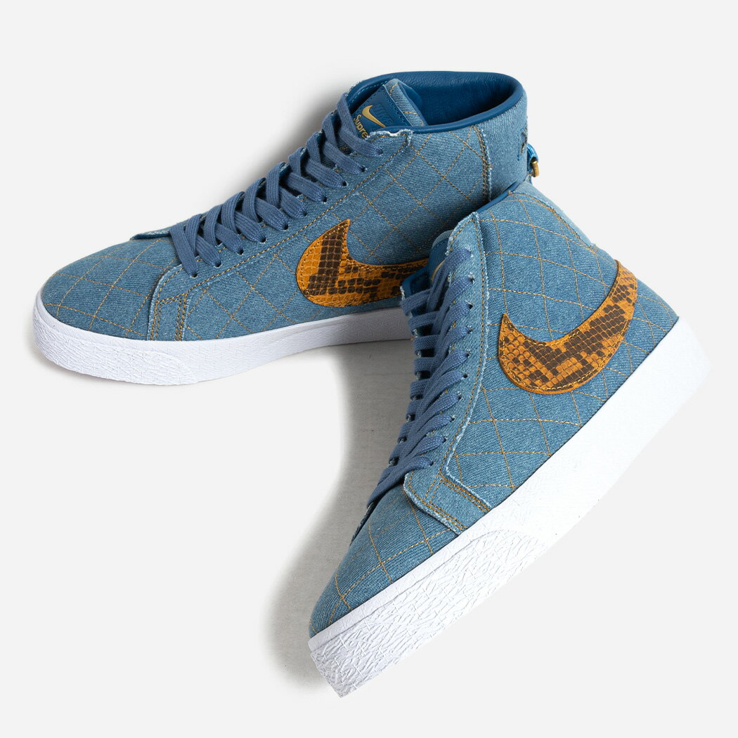 NIKE BLAZER MID × SUPREME INDUSTRIAL BLUE シュプリーム × コラボ ナイキ SB ズーム ブレーザー ミッド ( 青 ブルー ブレイザー パイソン DX8421-400 )