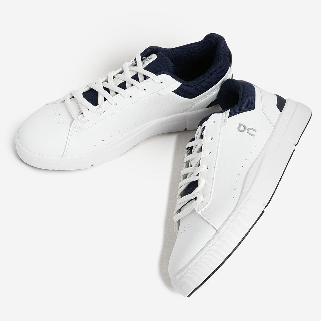 Rakuten - On オン THE ROGER ADVANTAGE ザ ロジャー アドバンテージ スニーカー WHITE NAVY ( レザー 白 ローテク ホワイト 紺 メンズ レディース 3MF30640148 )