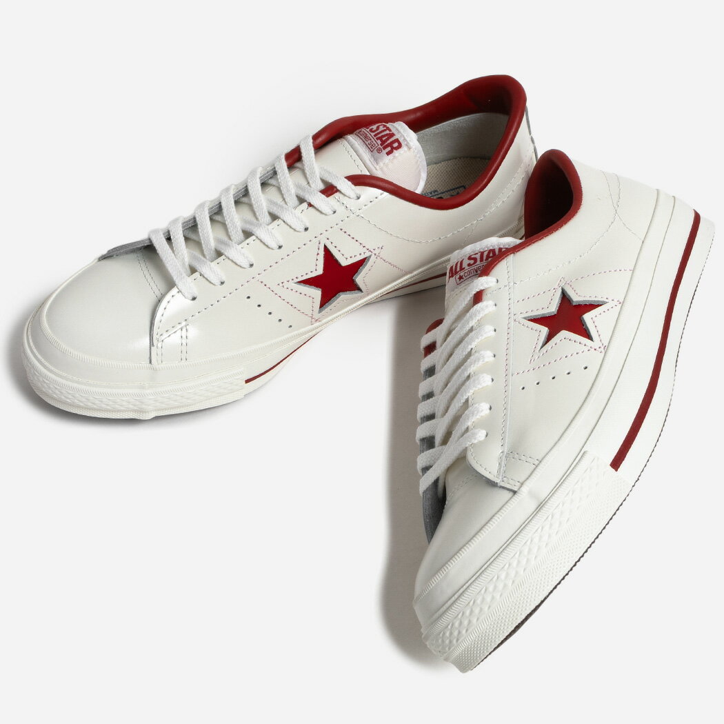 CONVERSE コンバース ワンスター スニーカー ONE STAR J WHITE/RED ( 日本製 MADE IN JAPAN ホワイト 白 レッド 赤 メンズ CT 32346512 )