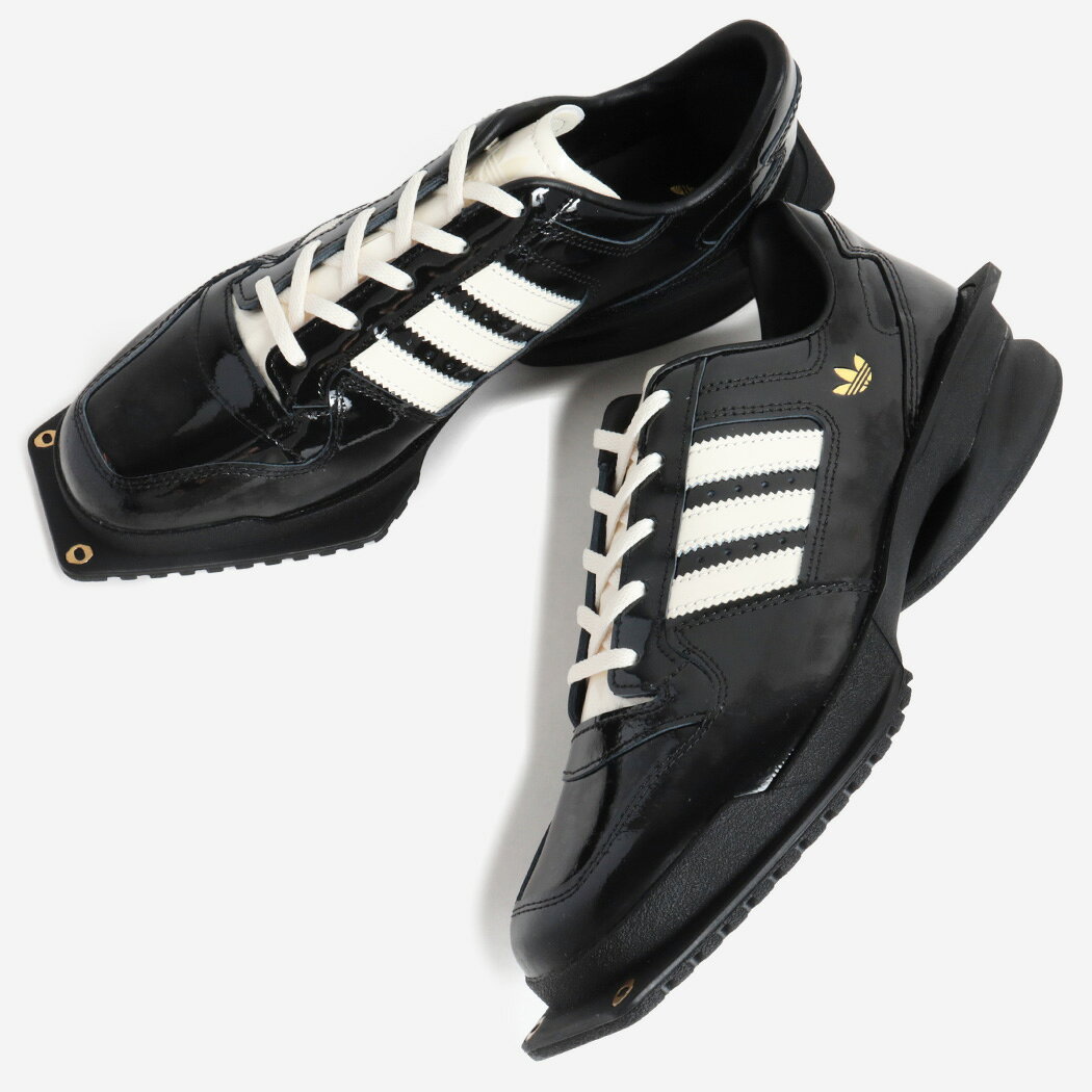 adidas アディダス FORUM CUBISM フォーラムキュビズム スニーカー CORE BLACK ( ブラック 黒 エナメル パテント レザースニーカー スクエアトゥ 革靴 レディース ウィメンズ KI8452 )