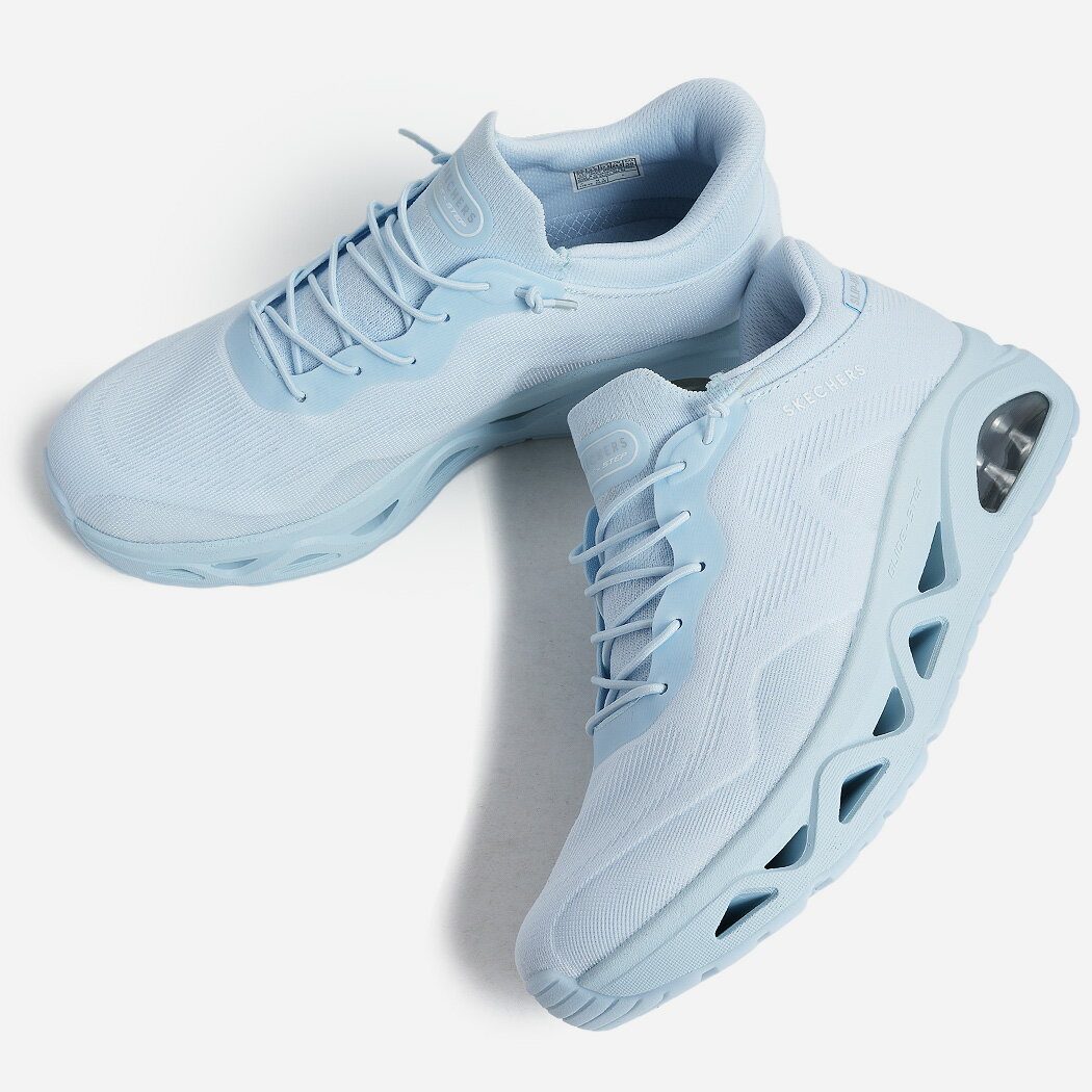 SKECHERS スケッチャーズ ウノ グライドステップ スニーカー UNO GLIDE STEP LIGHT BLUE ( ライトブルー レディース スリップインズ ハンズフリー 履きやすい 脱ぎ履き簡単 190115 )