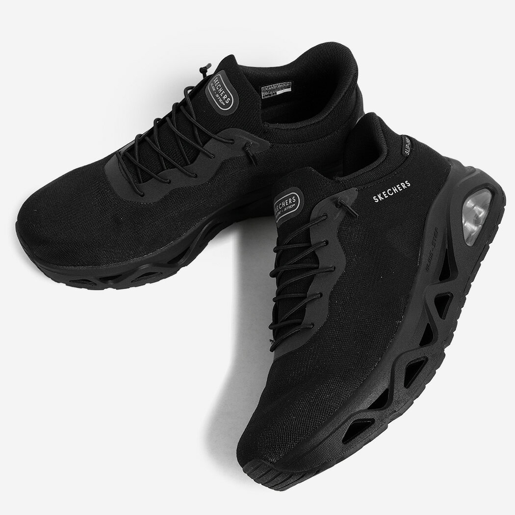 SKECHERS UNO GLIDE STEP BLACK スケッチャーズ ウノ グライドステップ スニーカー ( ブラック 黒 レディース スリップインズ メンズ 190115BBK )