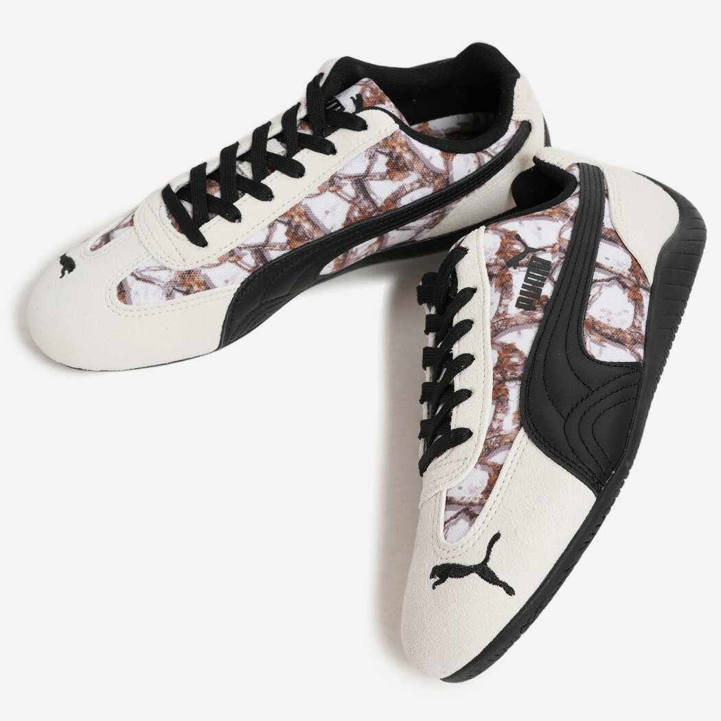 PUMA SPEEDCAT CAMO VAPOR GRAY/PUMA BLACK プーマ スピードキャット スニーカー ( ホワイト 白 カモ柄 スノーカモ 薄底 レディース メンズ レディース 405324-02 )