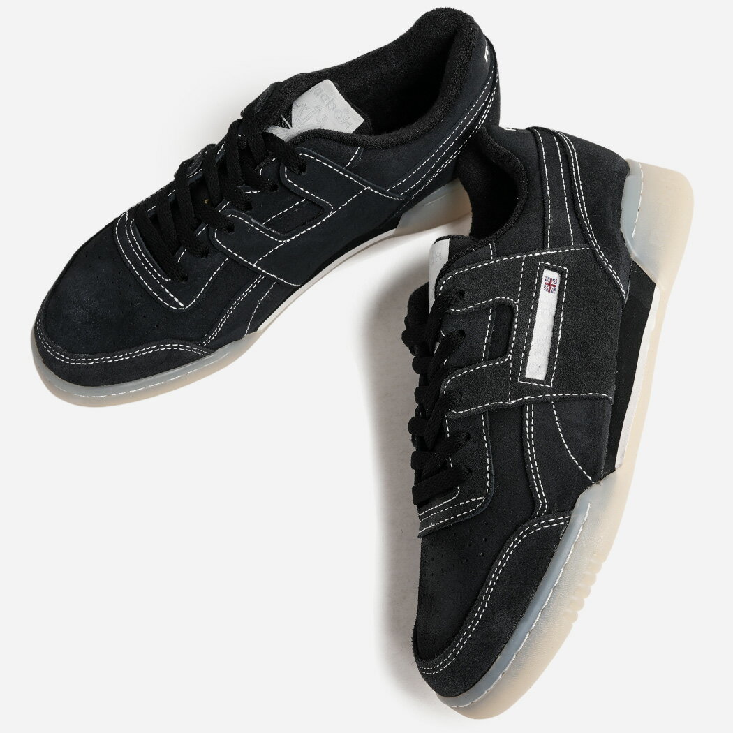 REEBOK WORKOUT PLUS BLACK CHALK リーボック ワークアウトプラス スニーカー ブラック 黒 スエードスニーカー レディース ウィメンズ メンズ レディース 100256319